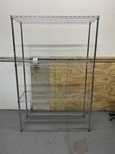 lot 70 image: HDX Wire Shelving. 4 Shelves.  48 in. W x 72 in. H x 16 in. D