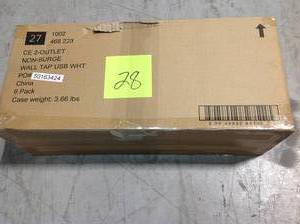 Lot of 2 cases of 6 each -2-Outlet 2-USB Charging Ports with 4.2 Amp Total and Wall Tap Plug in&nbsp new condition