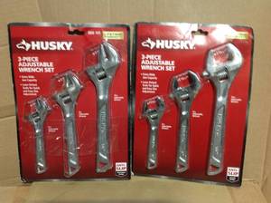 Lot of 2 Husky Adjustable wrench set(3-Piece) in new condition