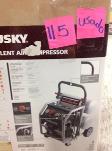 HUSKY 4.5 Gal. Portable Electric-Powered Silent Air Compressor used in good condition