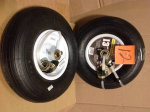 lot 12 image: Farm & Ranch 13 in. Pneumatic Wheelbarrow Tire (2-Pack) in good condition