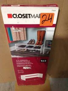lot 24 image: ClosetMaid Selectives 31 in. White Stackable Storage Organizer in good condition