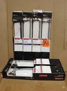 lot 70 image: Lot of Delta Lyndall 18 in. Towel Bar in Brushed Nickel in good condition