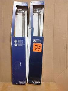 lot 77 image: Lot of 2 KOHLER Worth 24 in. Towel Bar in Brushed Nickel in good condition
