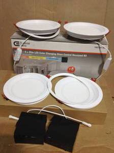 lot 84 image: 6 in. Selectable New Construction and Remodel Canless Recessed Integrated LED Kit for Shallow Ceiling in good condition