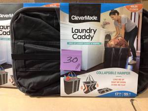 13.25 x 18.5 CharcoalBlack Collapsible Laundry Bin in good condition