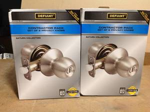 Defiant  Saturn Stainless Steel Bed and Bath Door Knob Contractor Pack (6-Piece)