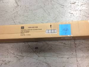 lot 44 image: StyleWell 58 in. Ball Rod Set 28 in. - 48 in. Champagne