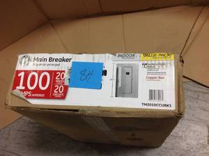 lot 84 image: GE 100 Amp 20-Space 20-Circuit Main Breaker Indoor Load Center Contractor Kit