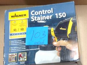 lot 103 image: Control Stainer 150 HVControl Stainer 150 HVLP Handheld Sprayer  USED