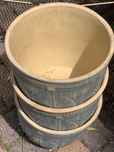 lot 34 image: Lot of Nine Burley Clay Planters