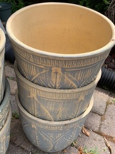 lot 35 image: Lot of Nine Burley Clay Planters