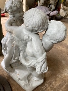 lot 49 image: Trio of Cherub Statue
