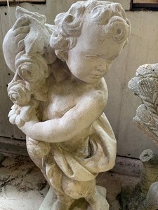 lot 61 image: Set of Four Cement Cherub Statues