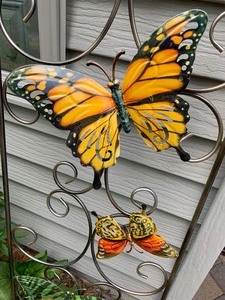 lot 96 image: Metal Butterfly Art