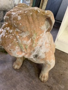 lot 107 image: Bulldog Cement Statue