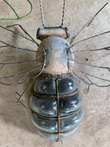 lot 105 image: Two Bug Motiff Wall Hanging Candle Holders