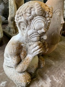 lot 109 image: Flute Playing Cement FigurineStatue