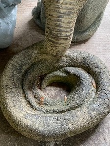 lot 117 image: Cobra Cement Statue