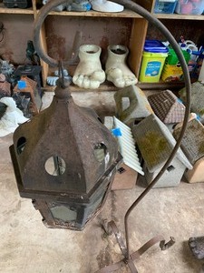 lot 120 image: Metal Lantern or Plant Stands with Hooks