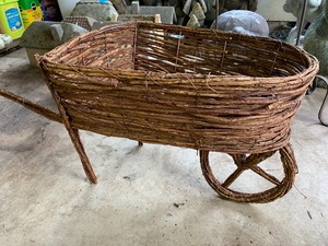 lot 124 image: Decorative Twig Wheelbarrow