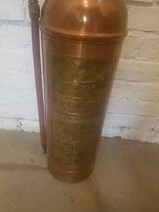 lot 56 image: Antique Guardene Brass Fire Extinguisher