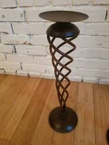 lot 85 image: Twisting Metal Candle Holders