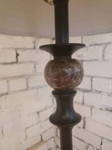 lot 38 image: Stylish Stone Bead Floor Lamp