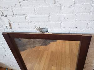 lot 68 image: Contemporary Oak sill Mirror