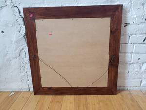 lot 69 image: Contemporary Oak Wall Mirror