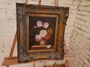 lot 79 image: Floral Oil Still Life