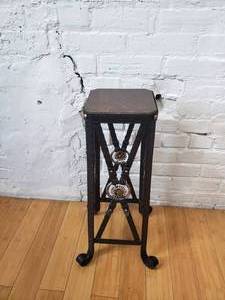 lot 95 image: Petite Industrial Pedestal Table