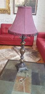 lot 118 image: Fun Table Lamp with Red Tassled Shade