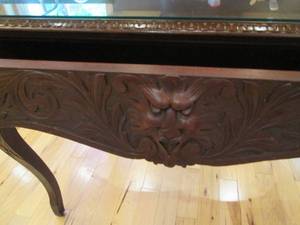 lot 28 image: Vintage Rare Man of The North Wood Oak Library W...