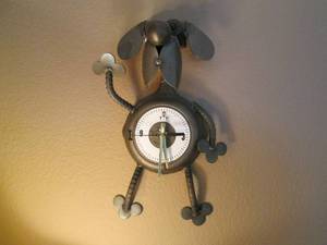 lot 30 image: Unique Dog Clock...