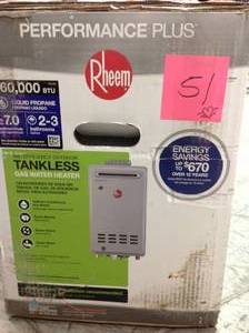 Performance Plus 8.4 GPM Liquid Propane Outdoor Smart Tankless Water Heater in good condition