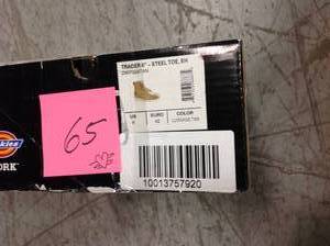Dickies Mens Trader 6 in. Work Boots - Steel Toe - TAN Size 8(M) in good condition