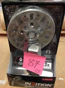 In2ition Two-in-One 5-Spray 6 in. Dual Wall Mount Fixed and Handheld Shower Head in Spotshield Brushed Nickel by Delta&nbsp&nbspin good condition