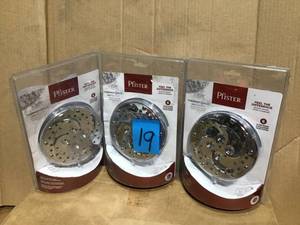 lot 19 image: Thermoforce 6-Spray 5.5 in. Single Wall Mount Fixed Adjustable Shower Head in Spot Resistant Brushed Nickel in good condition