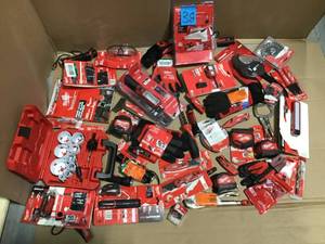 lot 38 image: HUGE MIX LOT OF MILWAUKEE TOOLS AND MISC.