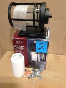 lot 2 image: Black Outdoor LED Wall Lantern Sconce by Home Decorators Collection in good condition