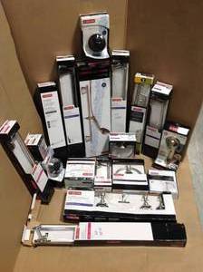 lot 57 image: BIG MIX LOT OF DELTA 24 IN TOWEL BAR, AND MISC.
