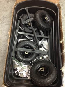 lot 105 image: GORILLA CARTS 400 lb. Steel Utility Cart in good conditions