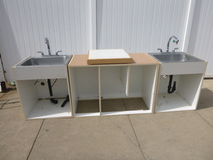 3 Piece Cabinet with 2 Sinks