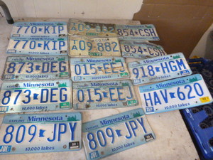 14 Minnesota License Plates