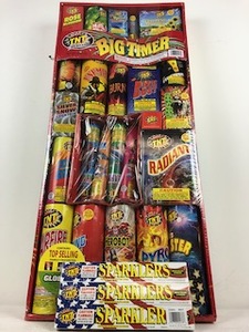 HUGE Fireworks Assortment Big Timer (retail $249.99)