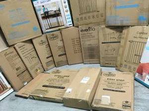 LOT WITH BABY SAFETY GATES DIFFERENT SIZES SEE PICS