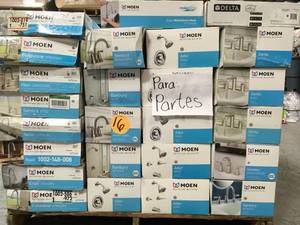 PALLET WITH MOEN FAUCETS FOR PARTS SEE PICS