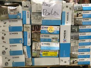 PALLET WITH MOEN FAUCETS FOR PARTS SEE PICS