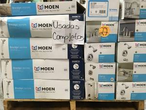 PALLET WITH MOEN COMPLETE FAUCETS SETS USED SEE PICS